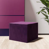 Daneey Large Foam-Filled Lavender Pouf Ottoman——A-pansy